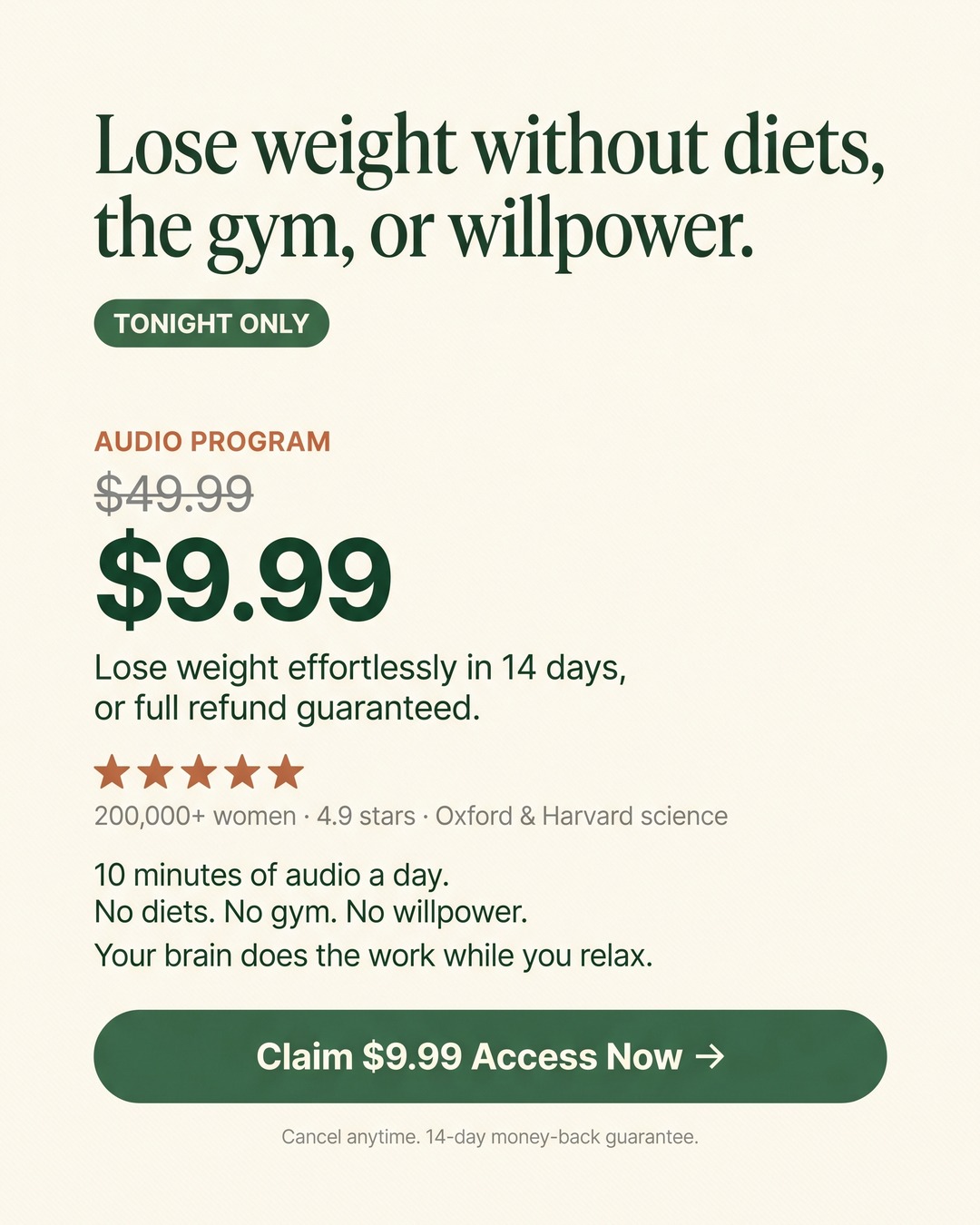Hypnozio: power of hypnotherapy Facebook ad
