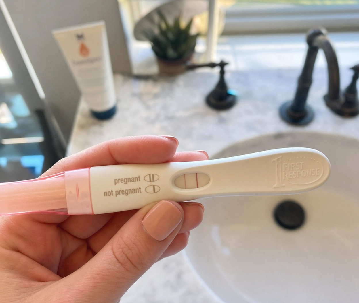 Sarah Mccullough Facebook ad: 39. AMH 0.6. Pregnant Naturally 5 Months Later.