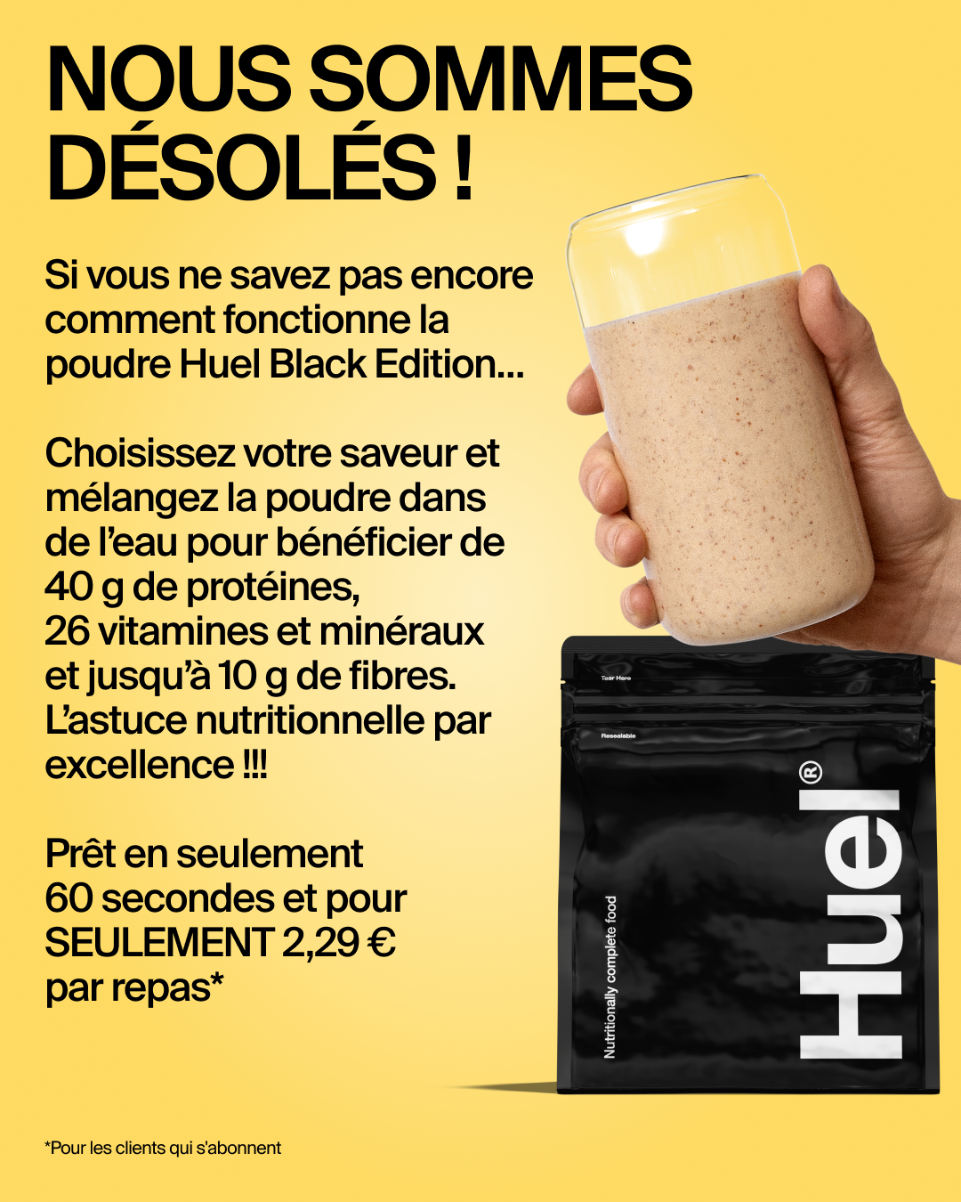 Huel Facebook ad