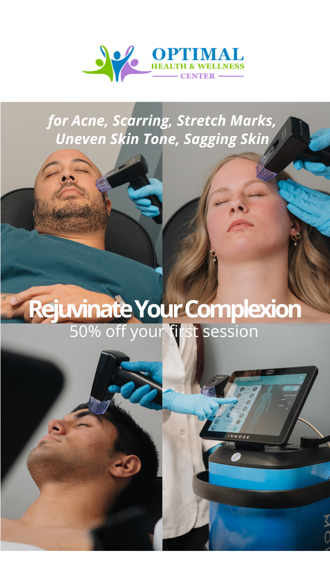 Optimal Health & Wellness Center Facebook ad from Mar 27, 2026