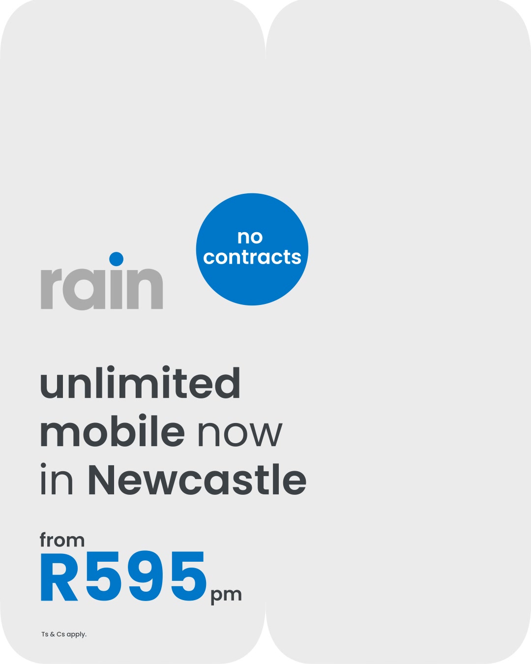 rain South Africa Facebook ad: unlimited data, calls & sms