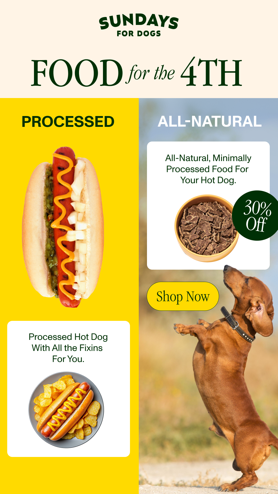 Sundays Facebook ad