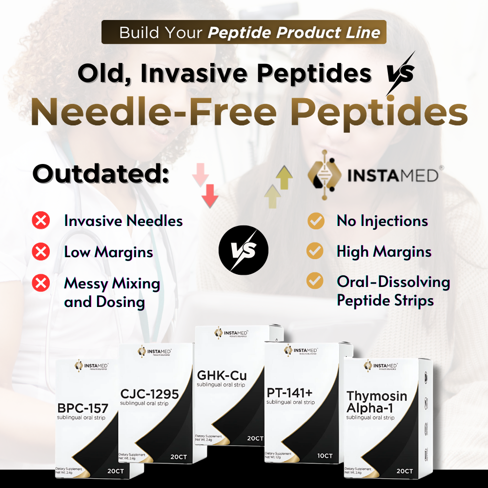 InstaMed Facebook ad: The First-of-Its-Kind Oral-Dissolving Peptides, Now…