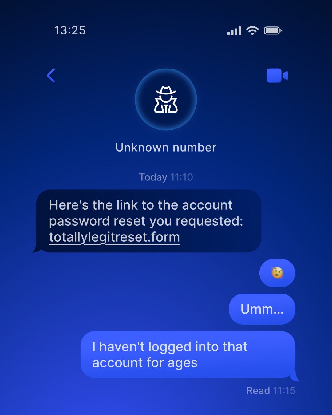 NordVPN Facebook ad: Scammers count on you acting before you think.