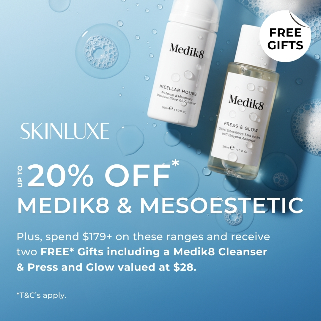 Skinluxe Facebook ad: Up To 20% Off + Free Gifts