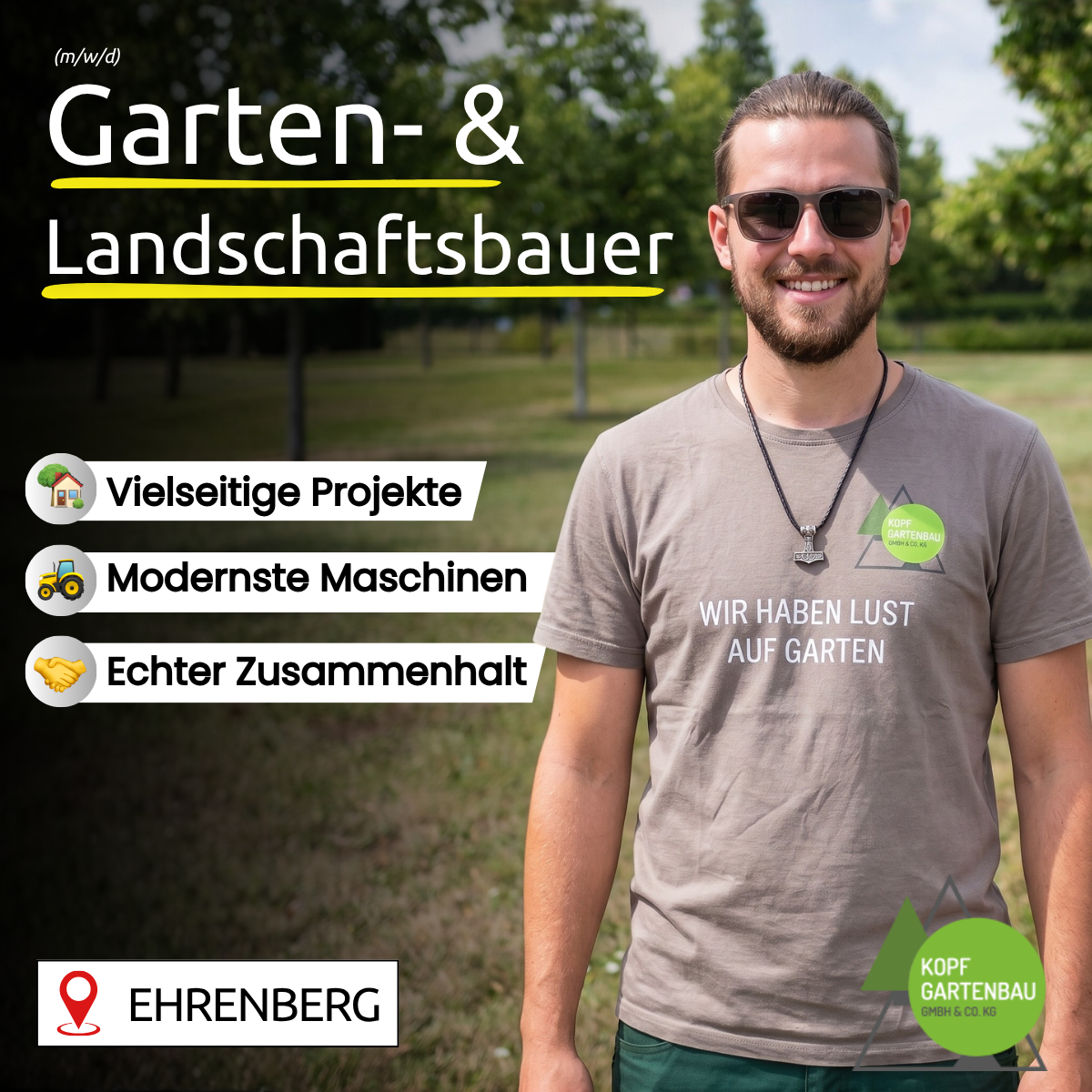 Job im Handwerk Facebook ad: Garten- und Landschaftsbauer aus Ehrenberg & Umgebung…