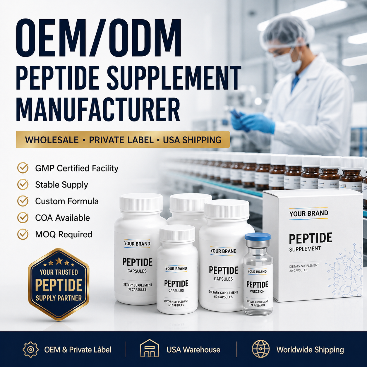 Premium Peptide Supplier Facebook ad from Jun 30, 2026