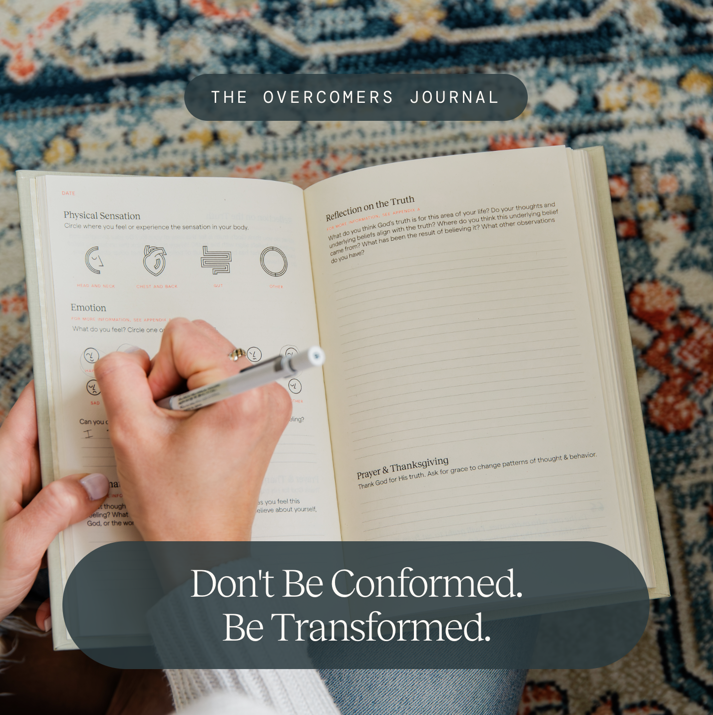 Overcomers Journal Facebook ad: The 90-Day Renewal Journal