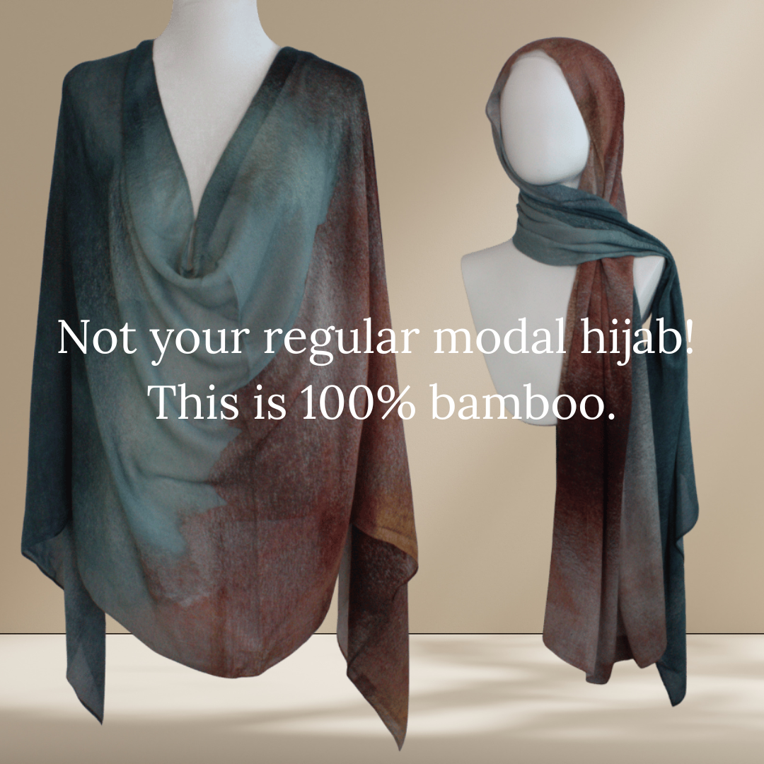 Lina Zibdeh - The Joy of Hijab Facebook ad: Premium bamboo. Beyond ordinary modal.