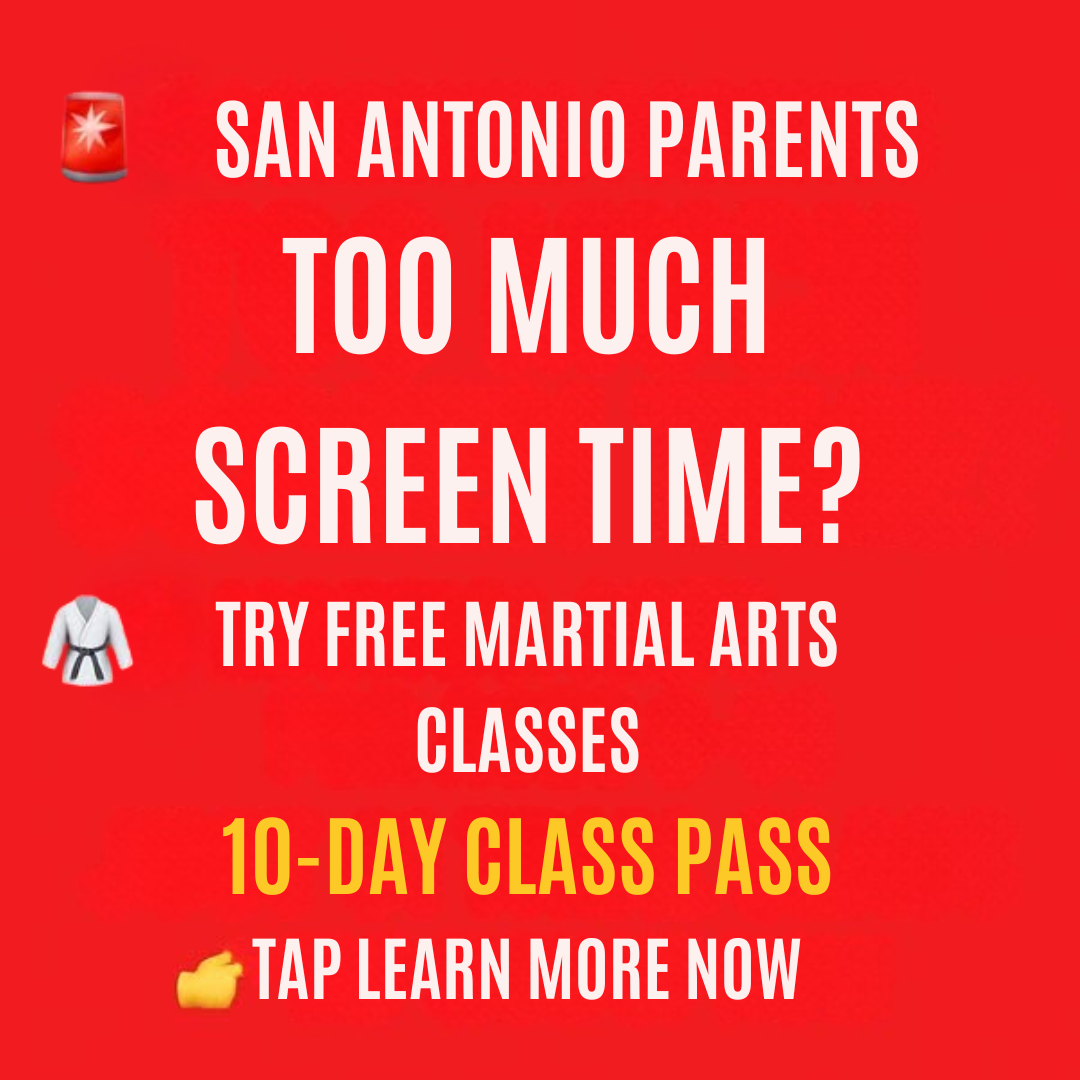 CKO SATx Facebook ad: Want a FREE 10-Day, Kids Martial Arts Class Pass?