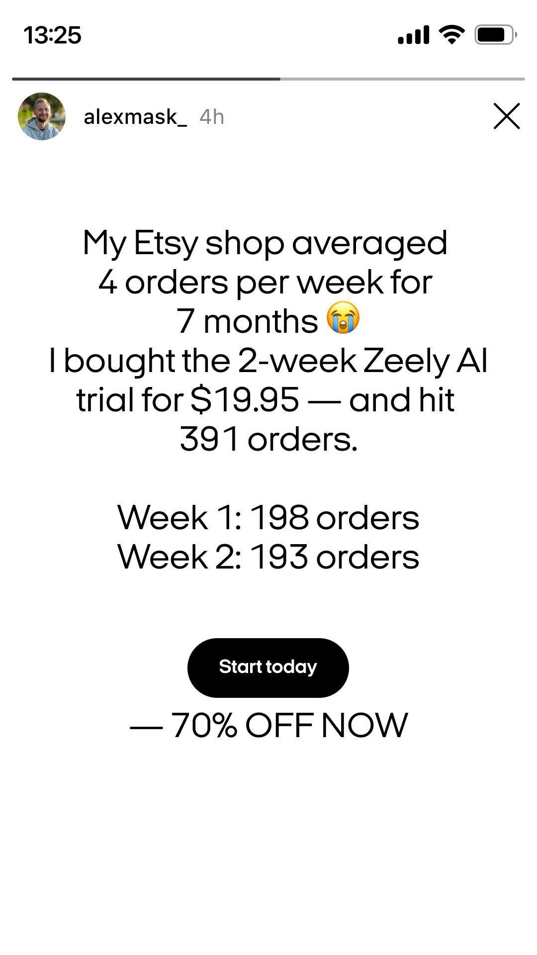 Zeely Facebook ad