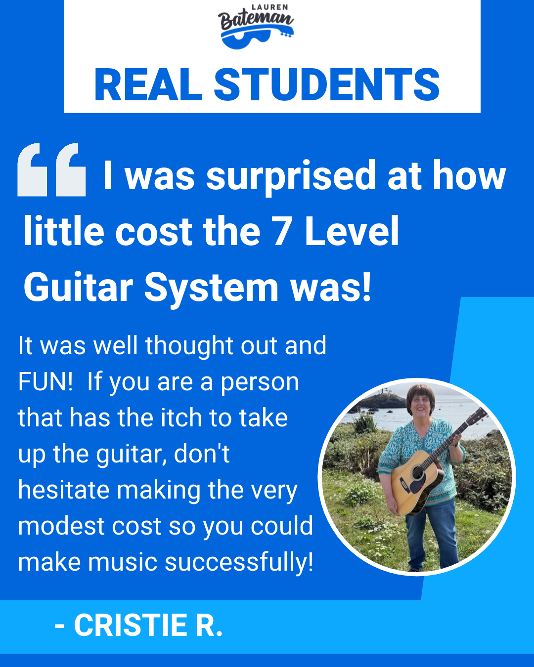 Lauren Bateman Facebook ad: Lauren Bateman Free Guitar Course
