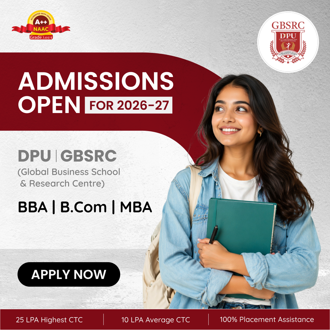 Dr DY Patil Vidyapeeth, Global Business School & Research Centre Facebook ad: Admissions Open for 2026-27