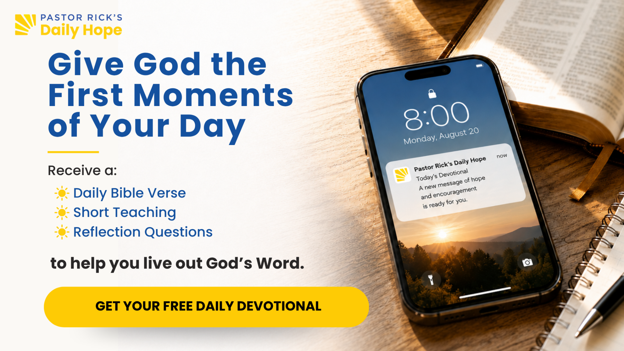 Pastor Rick Warren Facebook ad