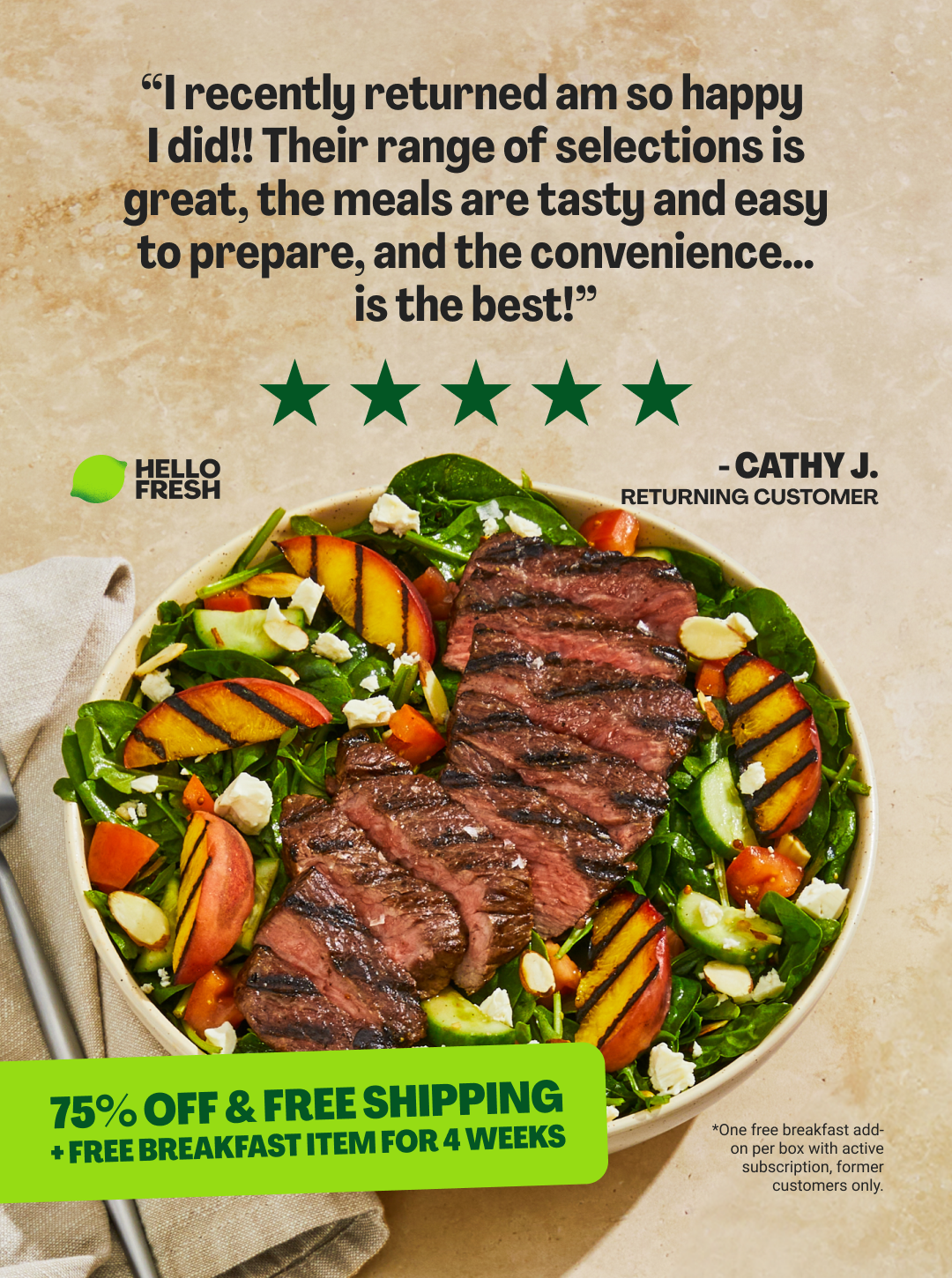 HelloFresh Facebook ad
