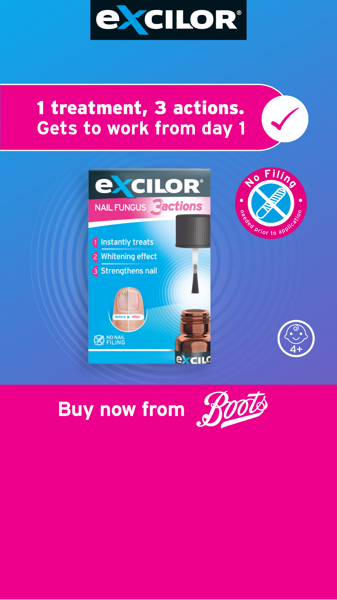 Excilor UK Facebook ad from Jun 1, 2026