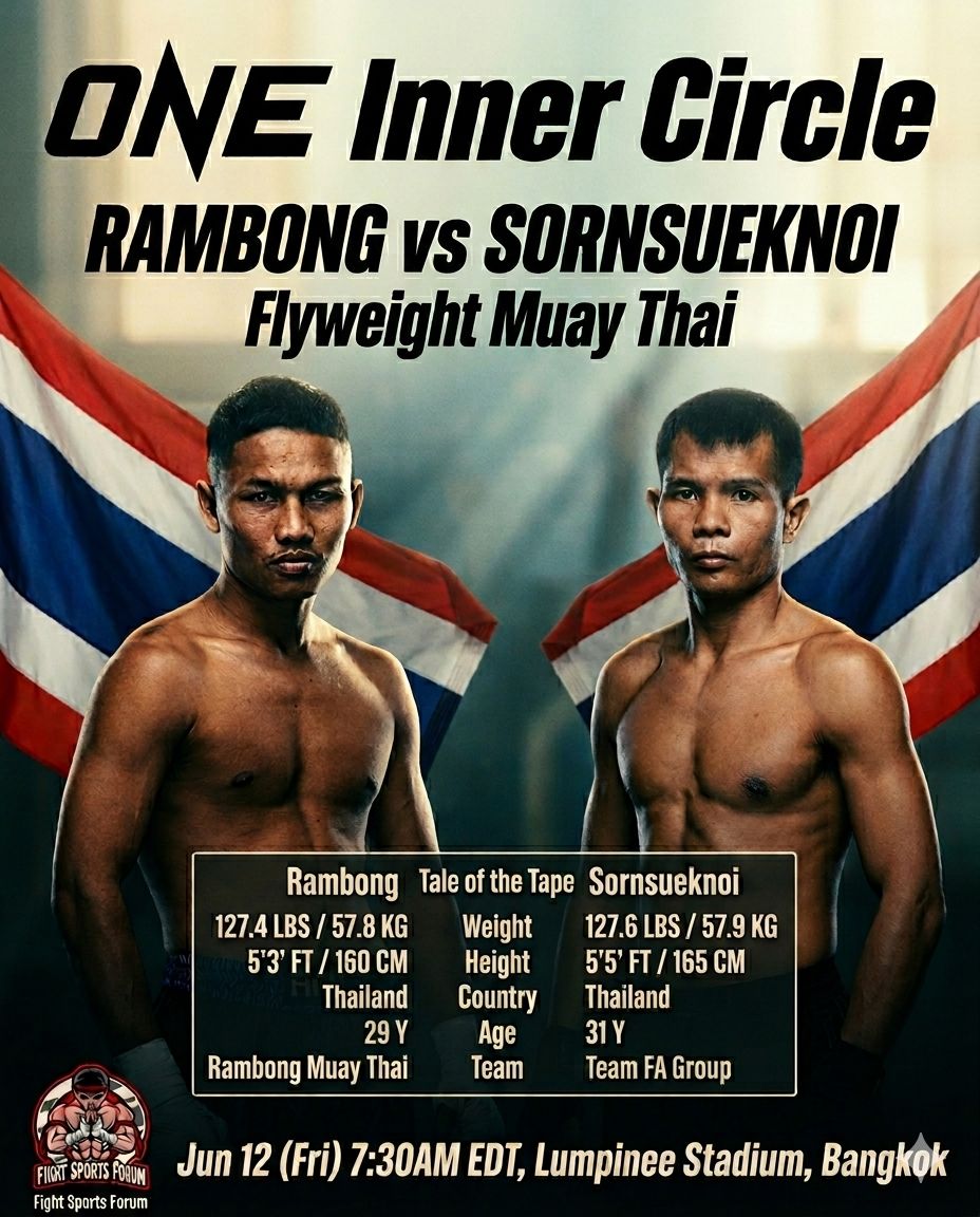 Fight Sports Forum Facebook ad: ONE Inner Circle Superfan Fights: RAMBONG vs SORNSUEKNOI