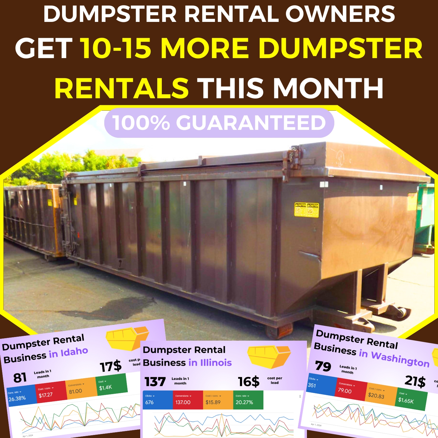 Rent MORE Dumpsters Facebook ad