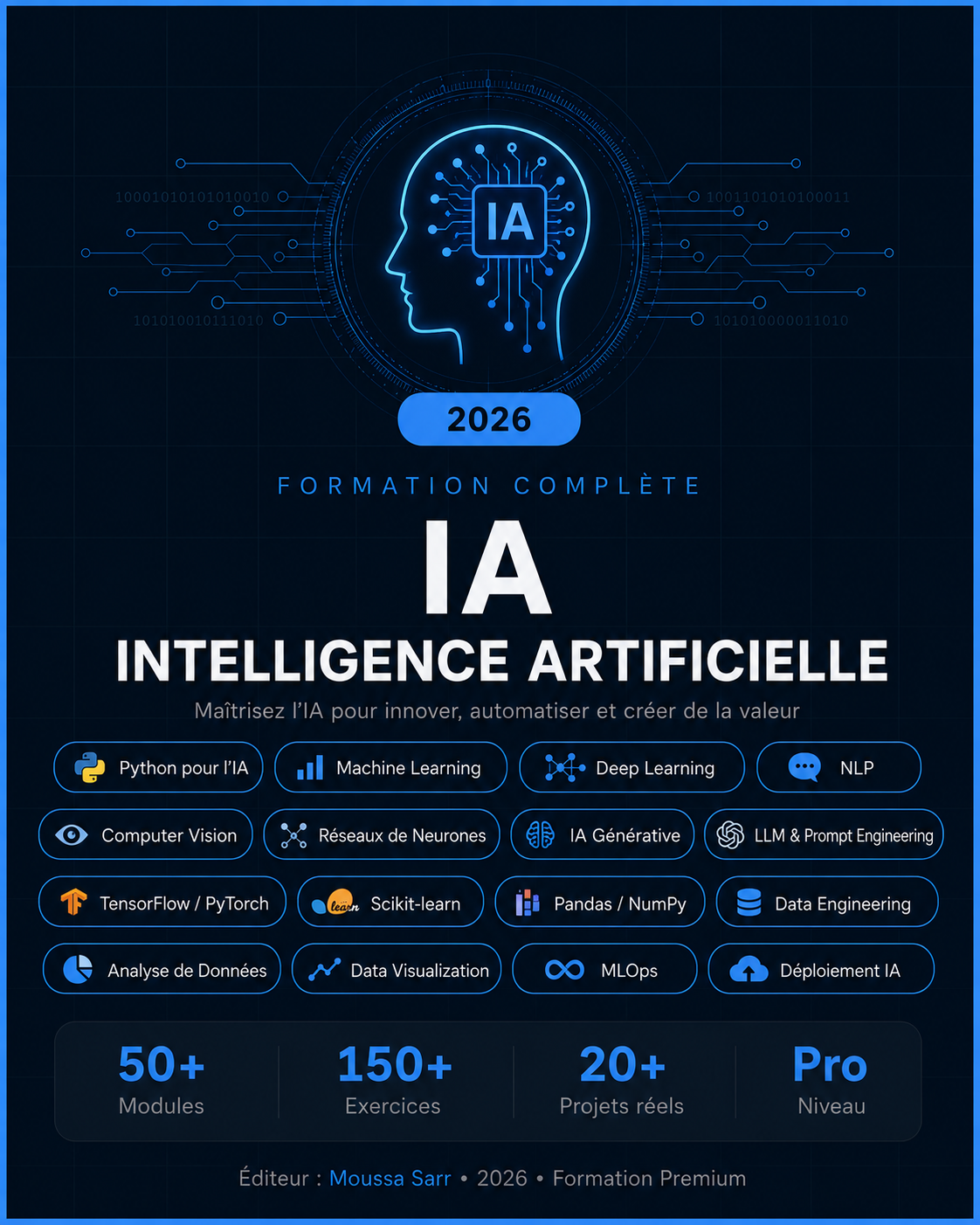 Moussa sarr Facebook ad: PACK INTELLIGENCE ARTIFICIELLE (IA): 10.000+ PROMPTS IA +…