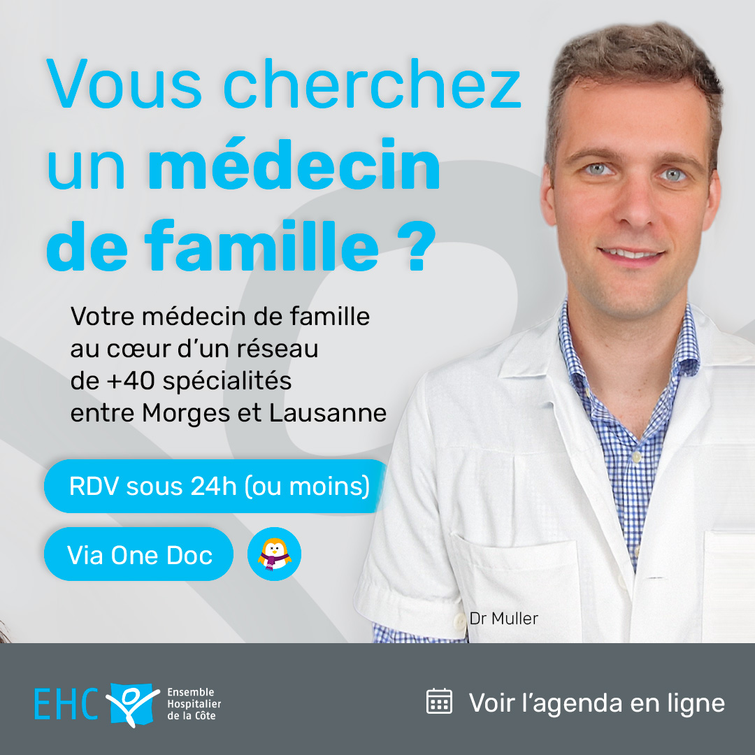 Ensemble Hospitalier de la Côte Facebook ad: Votre médecin de famille disponible sous 24h (ou…