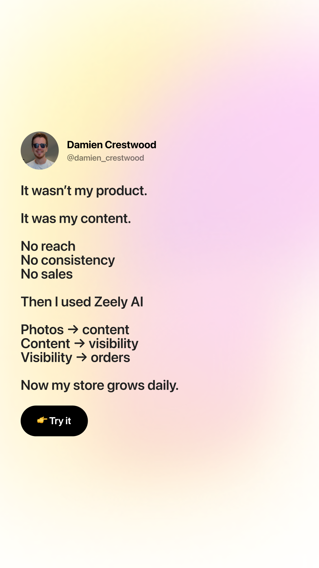 Zeely Facebook ad