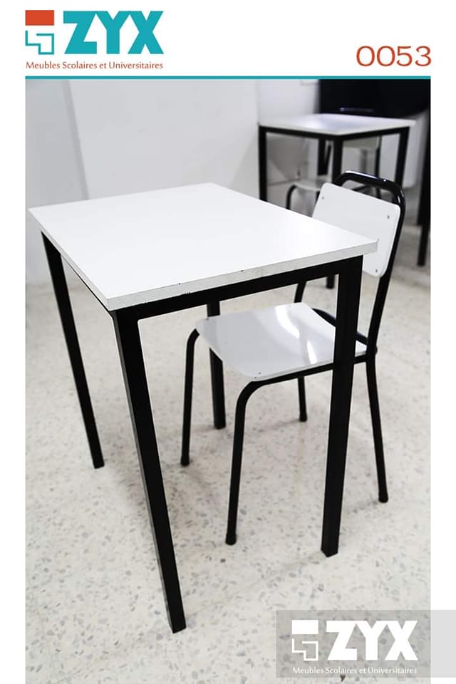 ZYX Meubles Bureaux & Education Mobilar & Decor Facebook ad: Combi table + chaise pour étudiants