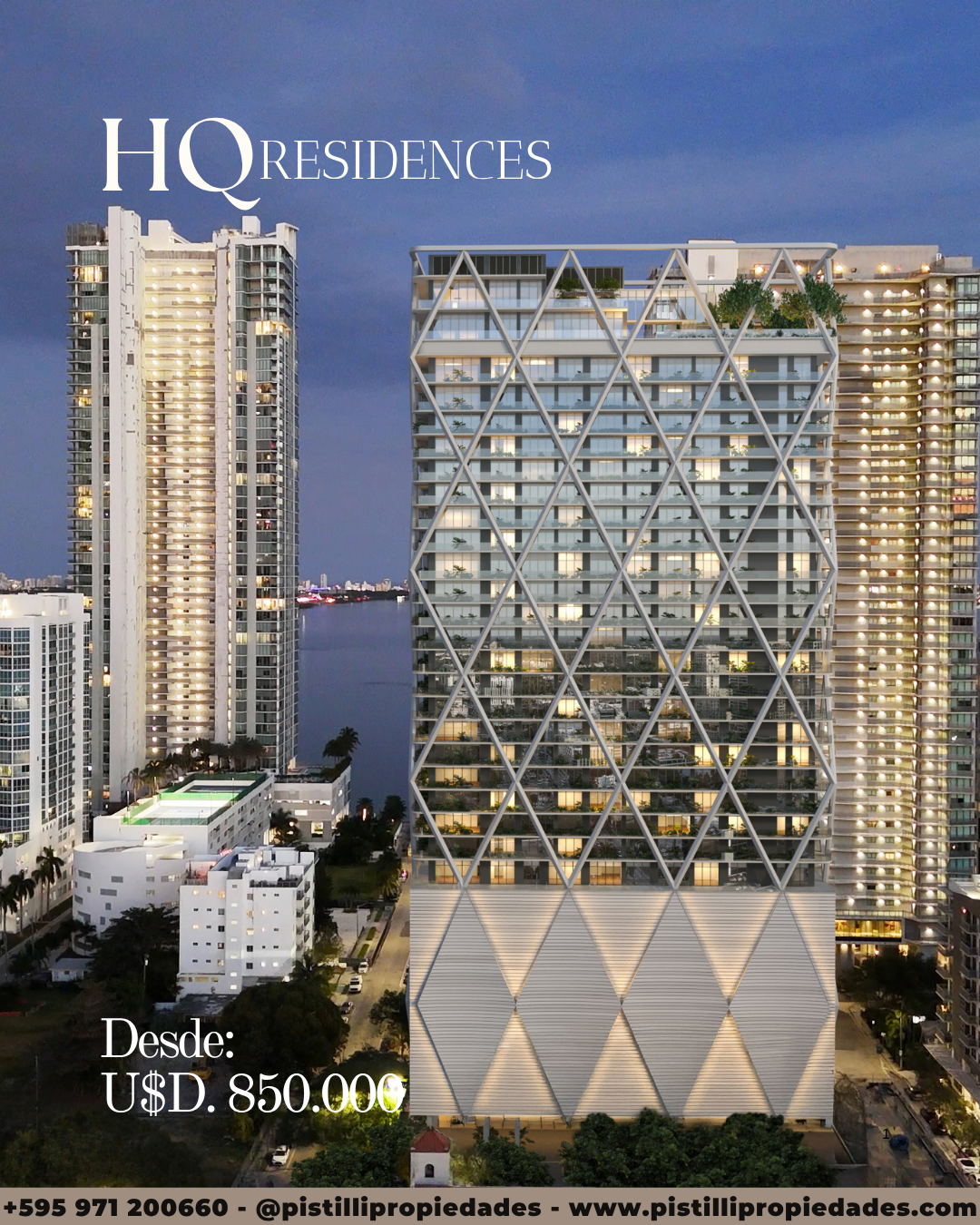 USA Paraguay Investments Facebook ad: ¡HQ RESIDENCES Miami!