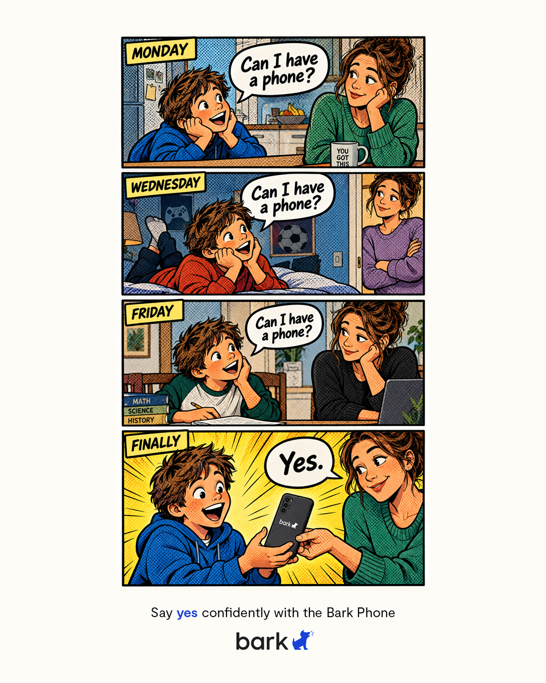 Bark - Parental Controls Facebook ad: Safer First Phone