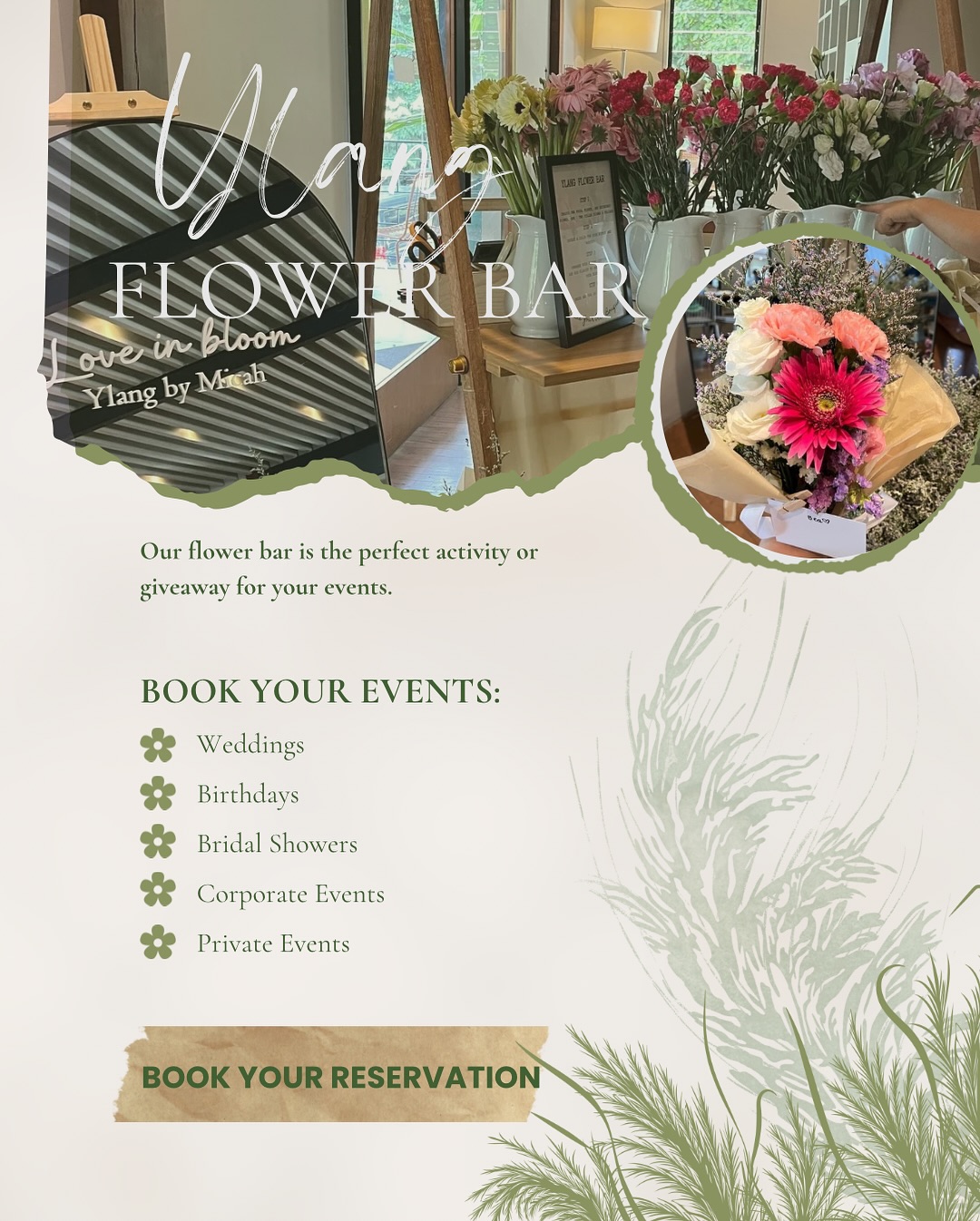 Ylang by Micah Facebook ad: Planning an event?