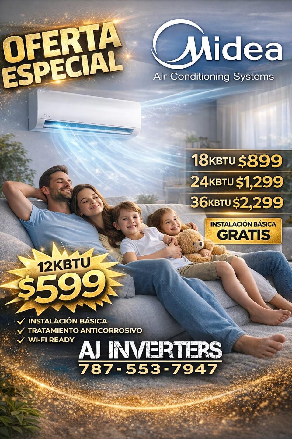 AJ Inverters Facebook ad: MIDEA