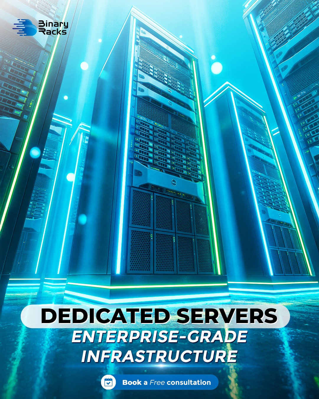 Binary Racks Facebook ad: When your business depends on performance and security…