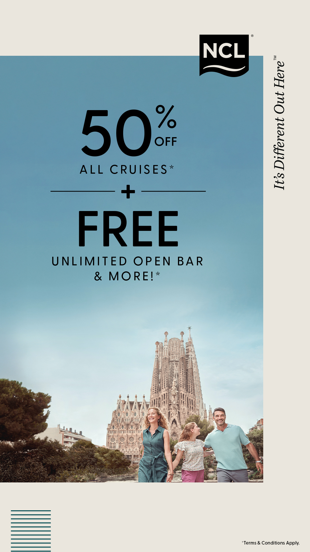 Norwegian Cruise Line Facebook ad