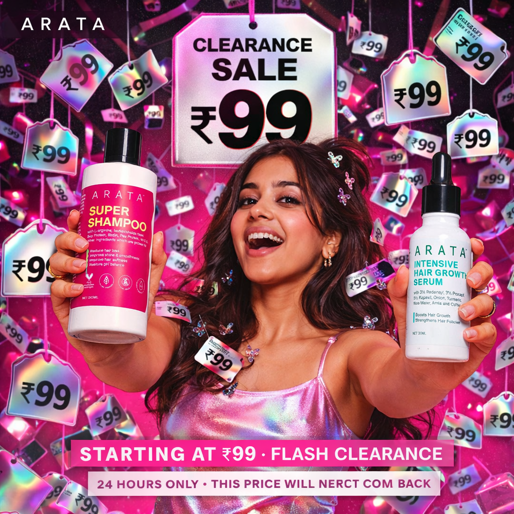 Arata Clearance Sale Facebook ad: Flash Clearance, From ₹99