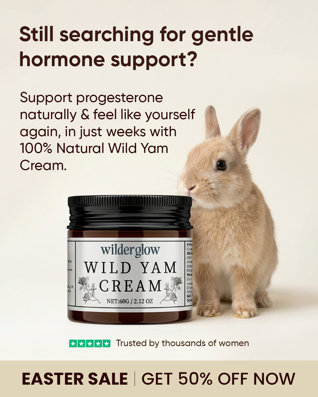 WilderGlow Wild Yam Cream Facebook ad