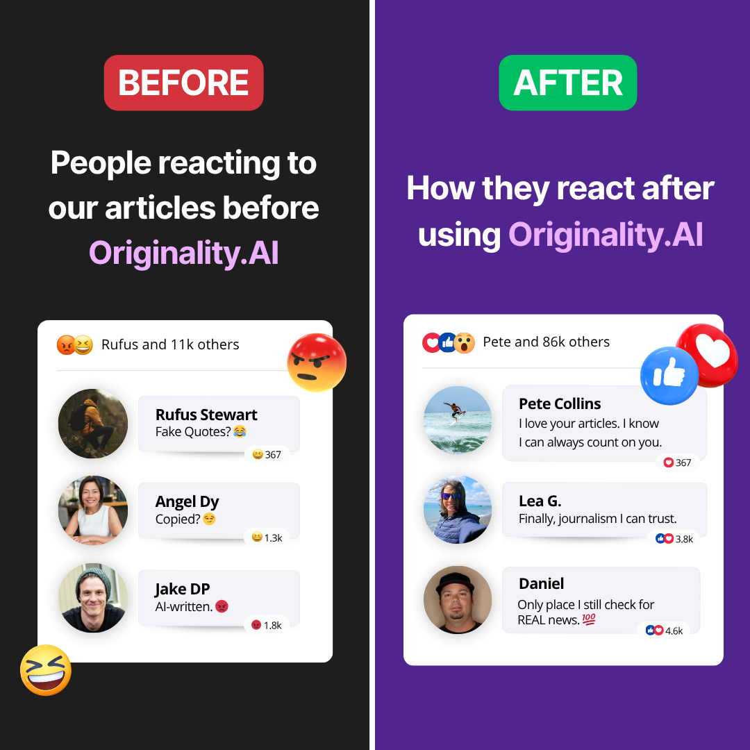 Originality.AI - AI Detection and Plagiarism Checking Facebook ad