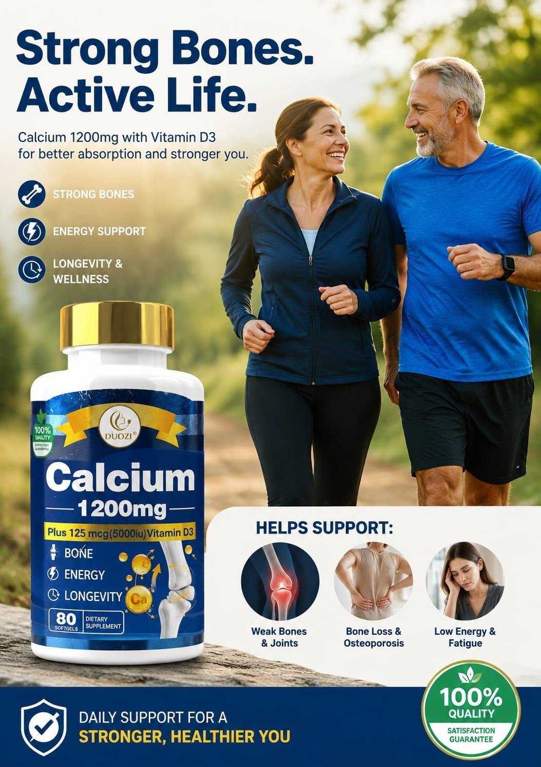 Nutritional products center Facebook ad: Calcium 1200mg+vitamin D3