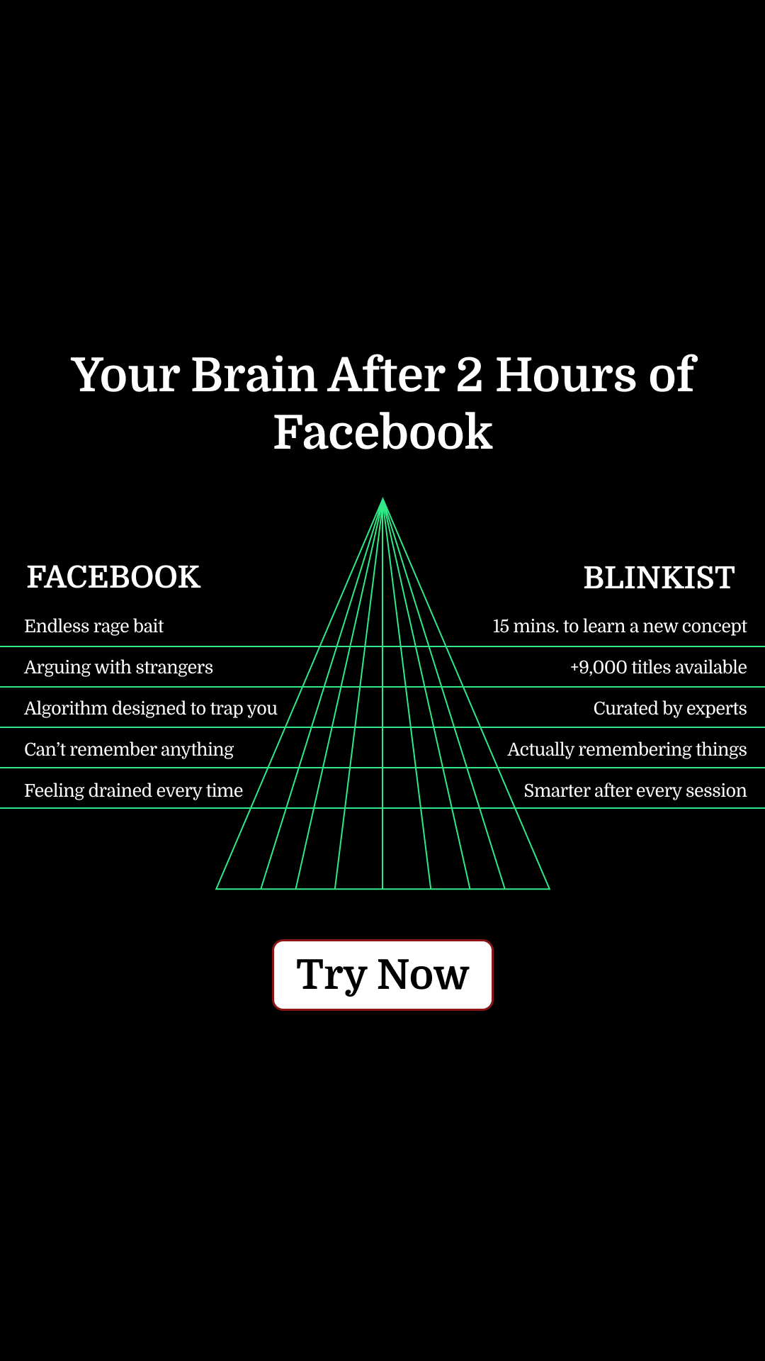 Blinkist Facebook ad