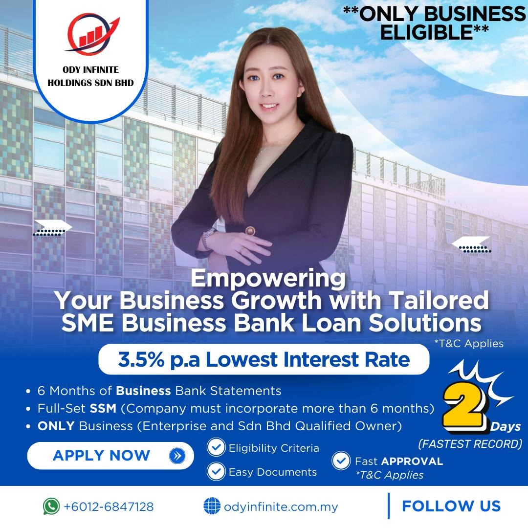 ODY Infinite Holdings Sdn Bhd Facebook ad: Get SME Business Bank Loan Through ODY