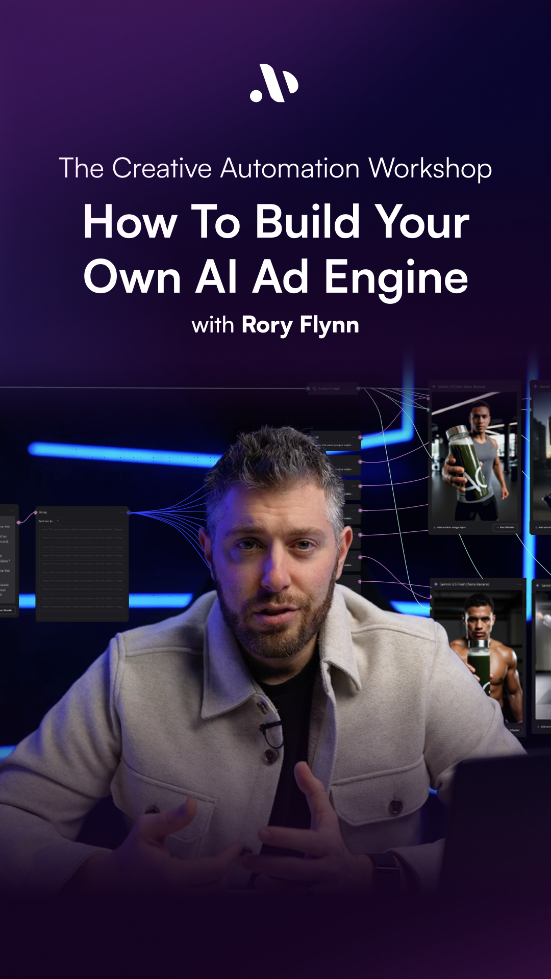 Ad Creative Academy Facebook ad: The AI Ad Automation Workshop