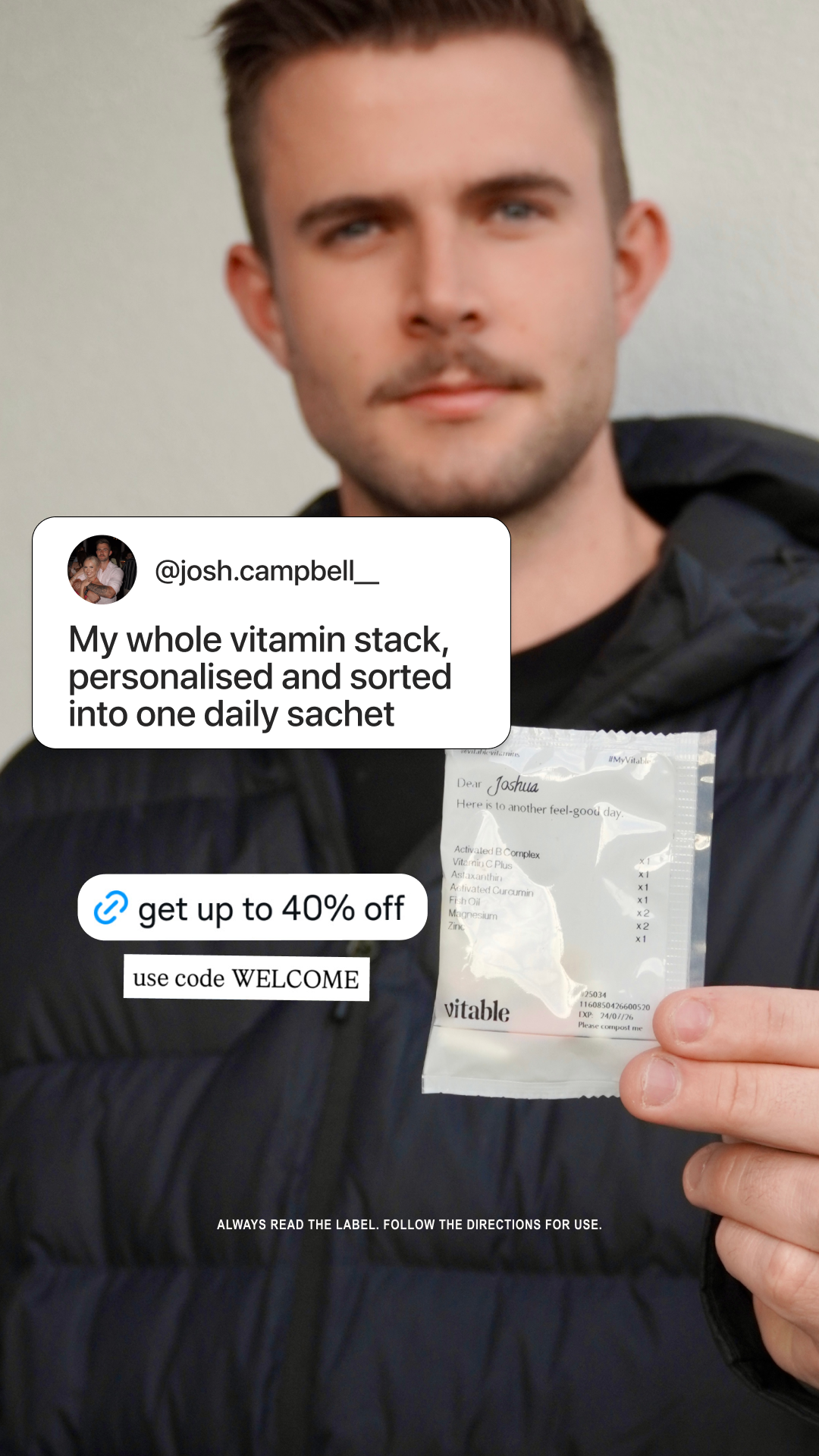 Vitable Facebook ad: Vitable | Personalised Daily Vitamin Packs
