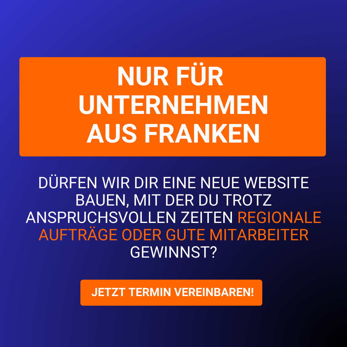 Bartl Unternehmensberatung Facebook ad: 7 fränkische Betriebe gesucht