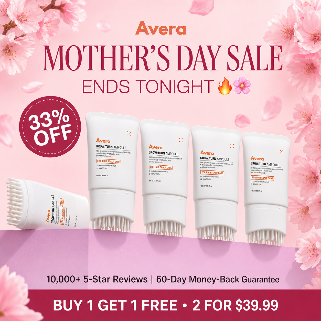 Avera Facebook ad: Korea's #1 Hair Growth Serum