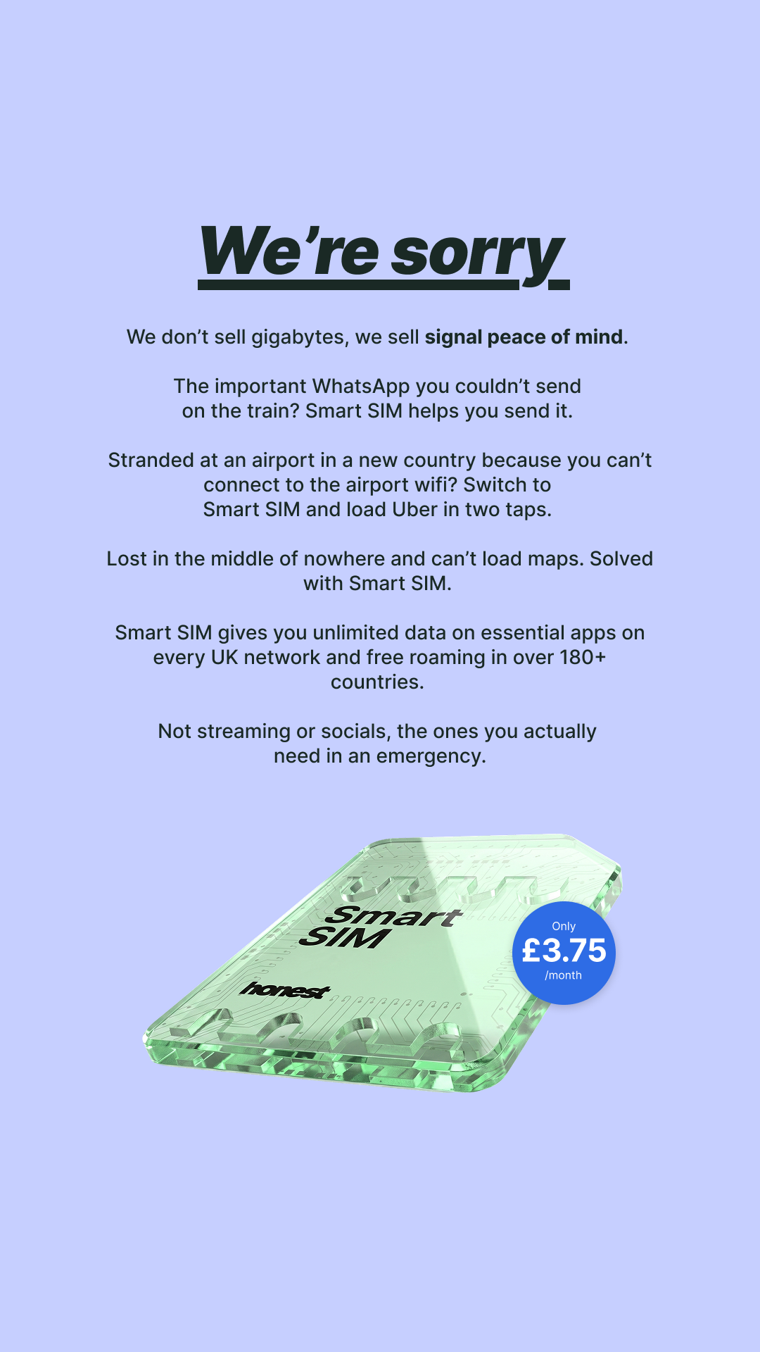 Honest Mobile Facebook ad