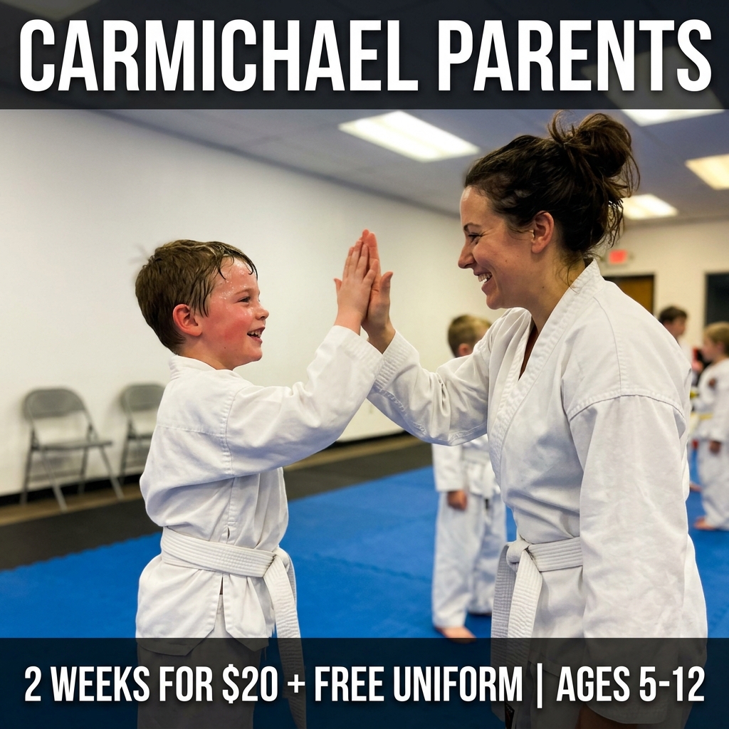 Carmichael Academy - Family Taekwondo Facebook ad: Family Martial Arts!