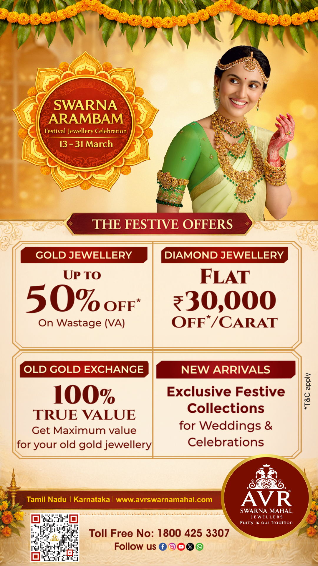 AVR Swarnamahal Jewelry Facebook ad from Mar 17, 2026