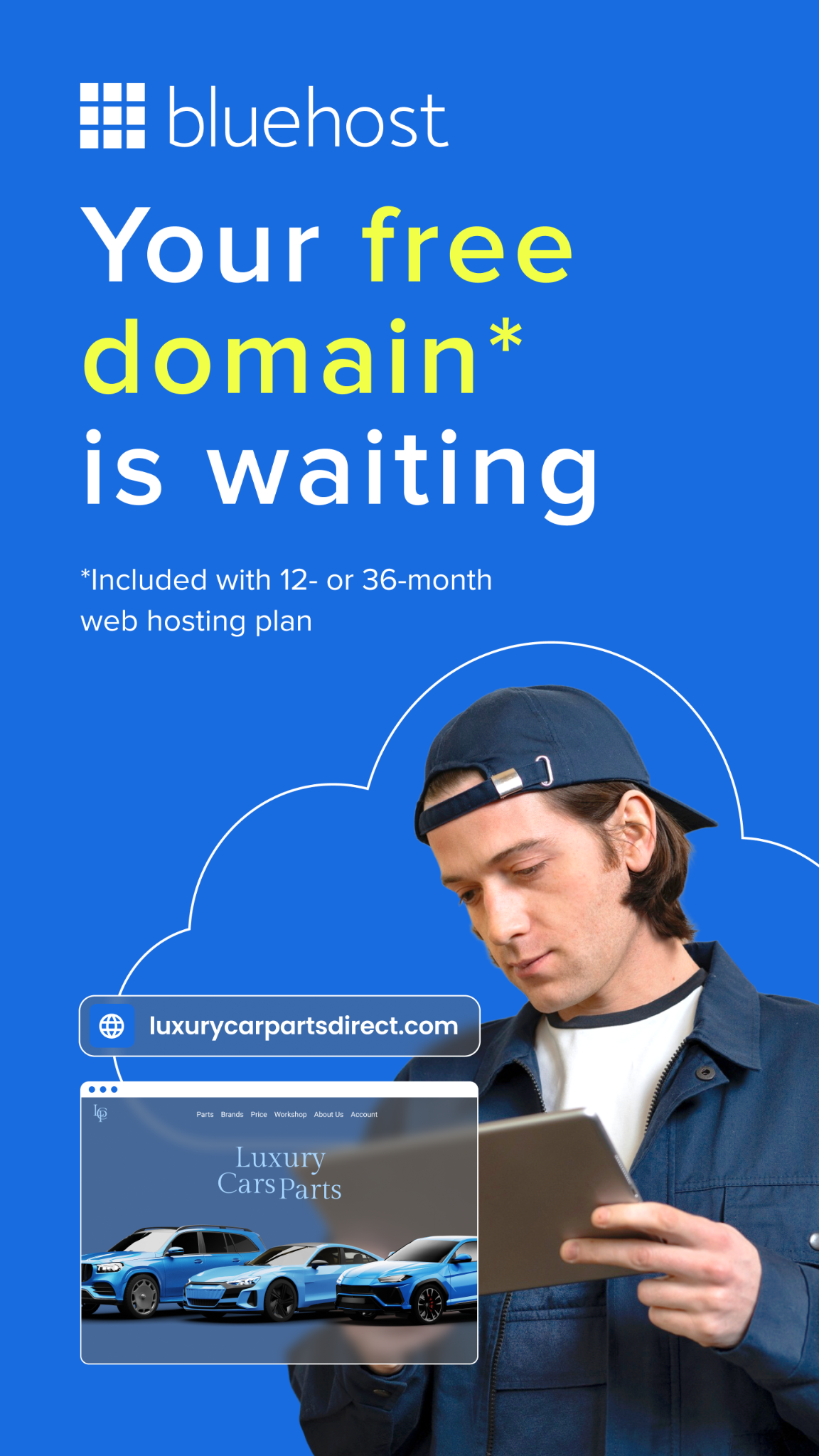 Bluehost Facebook ad