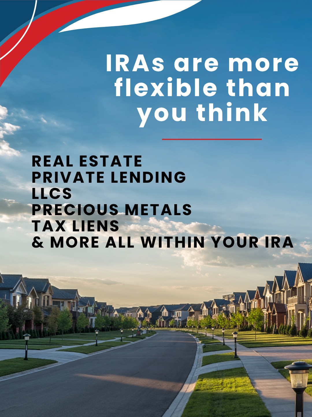 American IRA LLC Facebook ad: Your retirement strategy can go beyond the stock market.