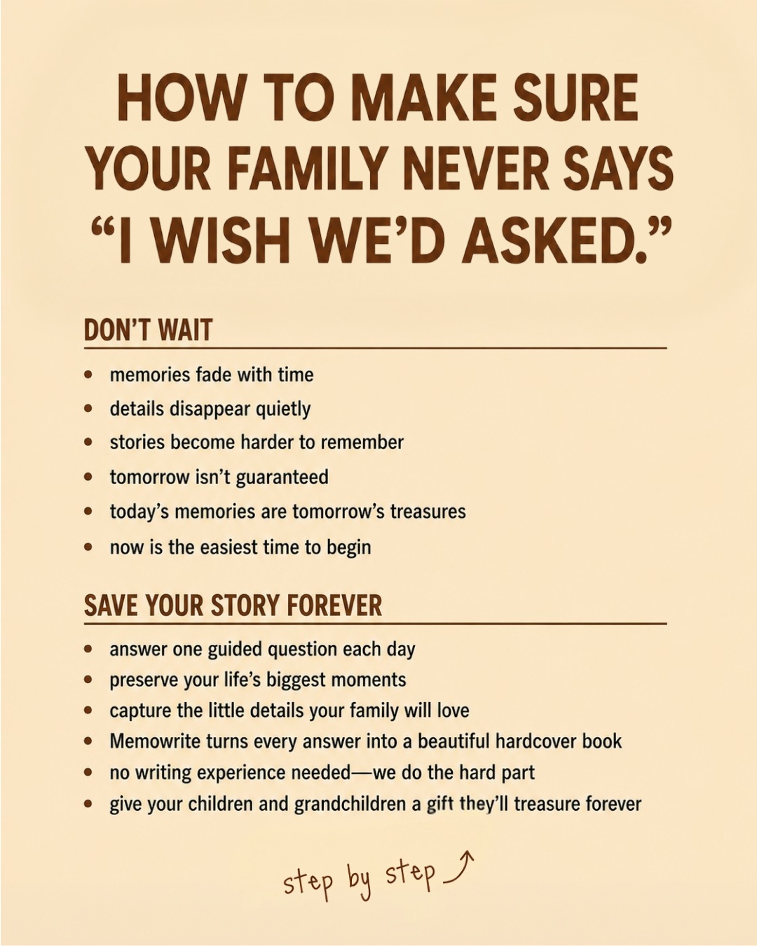 Memowrite Facebook ad