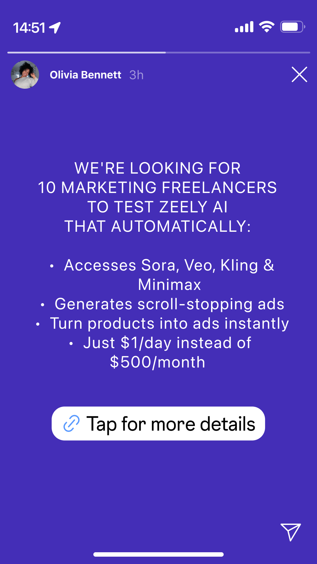 Zeely Facebook ad