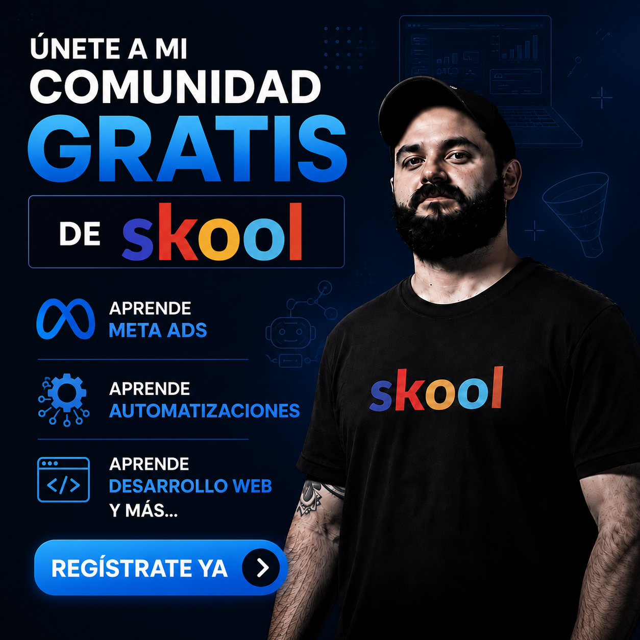 El otro romulo Facebook ad: Todo esto GRATIS en Skool
